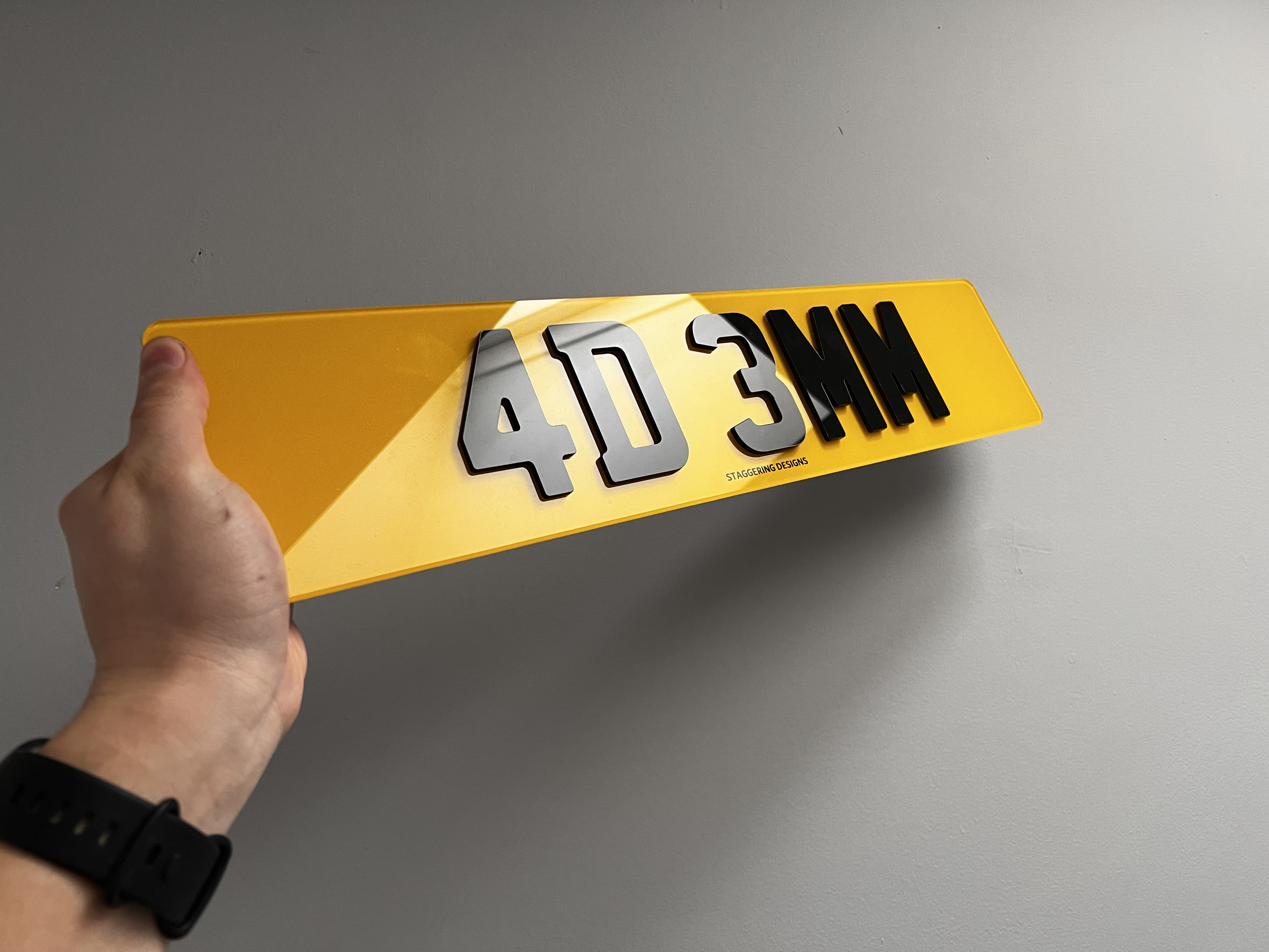 4D Acrylic Number Plates